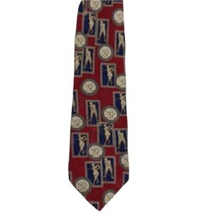 Club Classics Vintage Payne Stewart Golfer Golf Made in USA 100% Silk Neck Tie